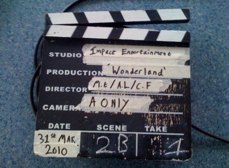 A Traditional Wooden Slate Clapperboard