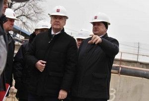 Мэр Москвы Сергей Собянин осмотрел строящуюся станцию метро "Хорошевскаая"