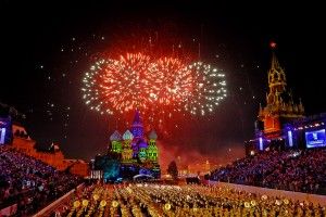 Завершение Международного военно-музыкального фестиваля "Спасская башня"