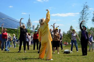 Горожан пригласили на занятия по дыхательной гимнастике в парк «Красная Пресня». Фото: Анна Быкова