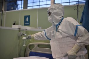В Москве в резервных госпиталях проходят лечение свыше 3,5 тыс пациентов. Фото: Пелагея Замятина, «Вечерняя Москва»
