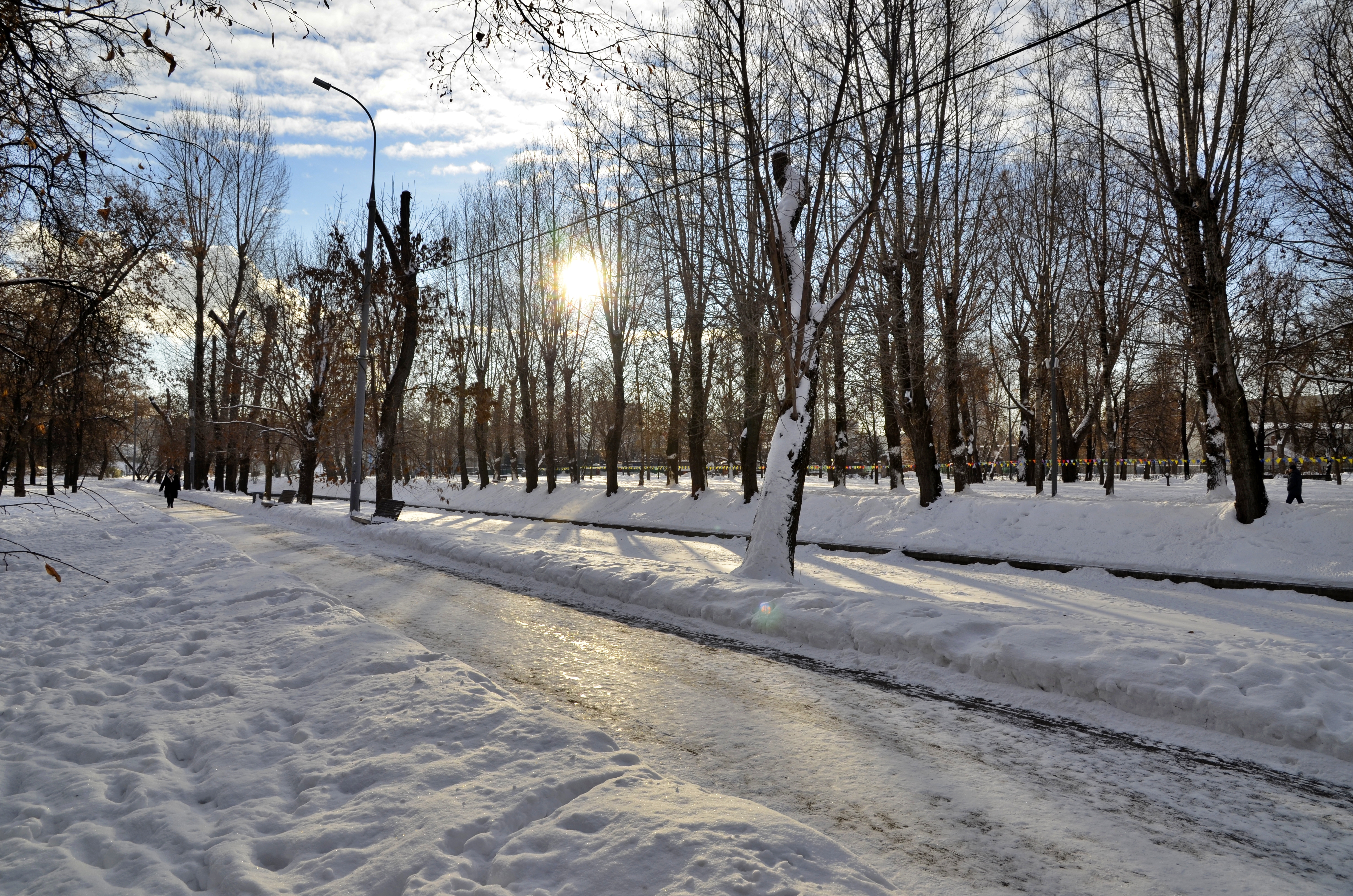 Красная Пресня парк Москва зима